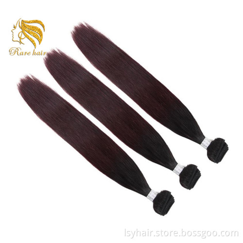 Wholesale Hair Bundles Mocha Brazil Ombre Color 99J Hair Weave Virgin Straight 3 Bundles